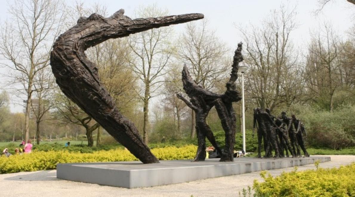 The slavery monument in Amsterdam Oosterpark