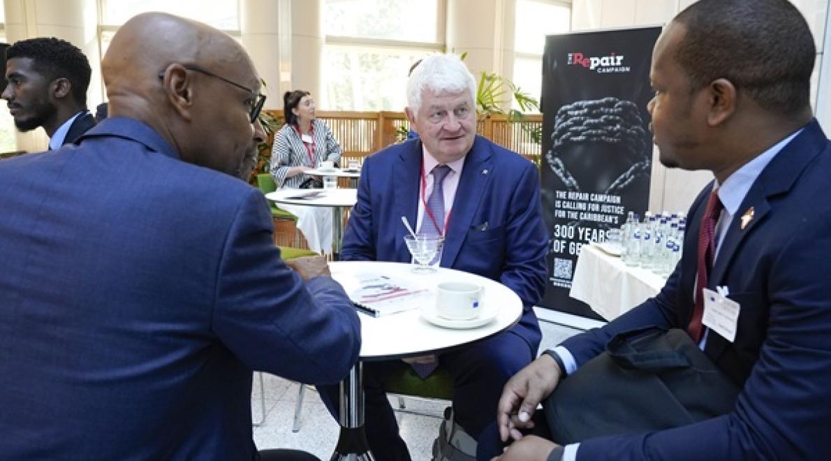 Brussels event - Denis O'Brien, Jean Marie Theodat, Simba St Bernard